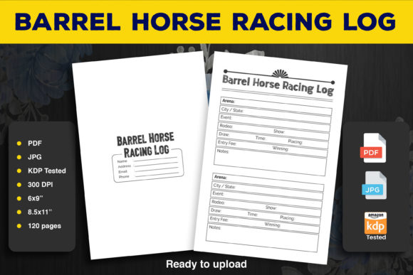 Barrel Horse Racing Log for KDP