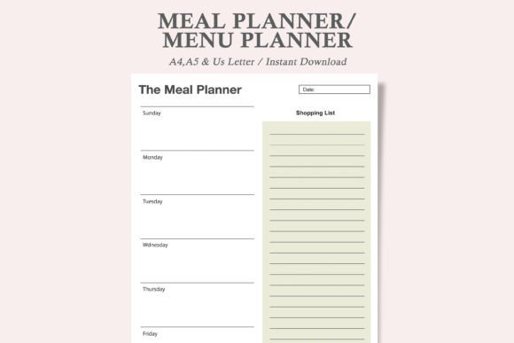 Meal Planner and Menu Planner: A Guide to Organized Eating