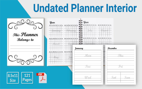 Streamline Your Planning with Undated Planner KDP Interior