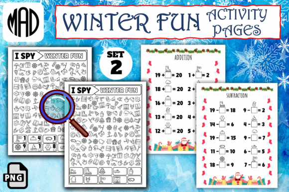 Winter Fun Activity Pages I Spy, - 2